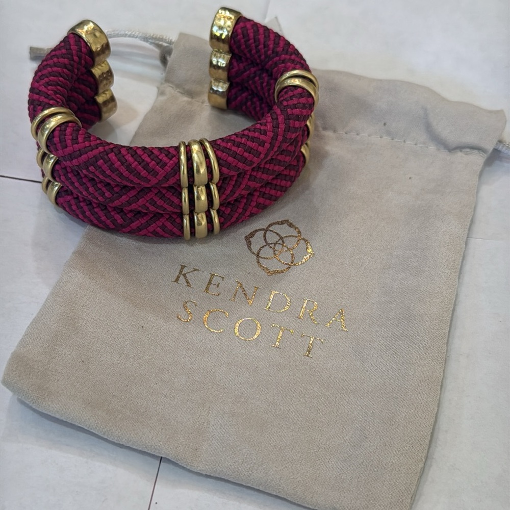 NWT KENDRA SCOTT Maya Triple Cuff Bracelet in Pink Orchid Mix